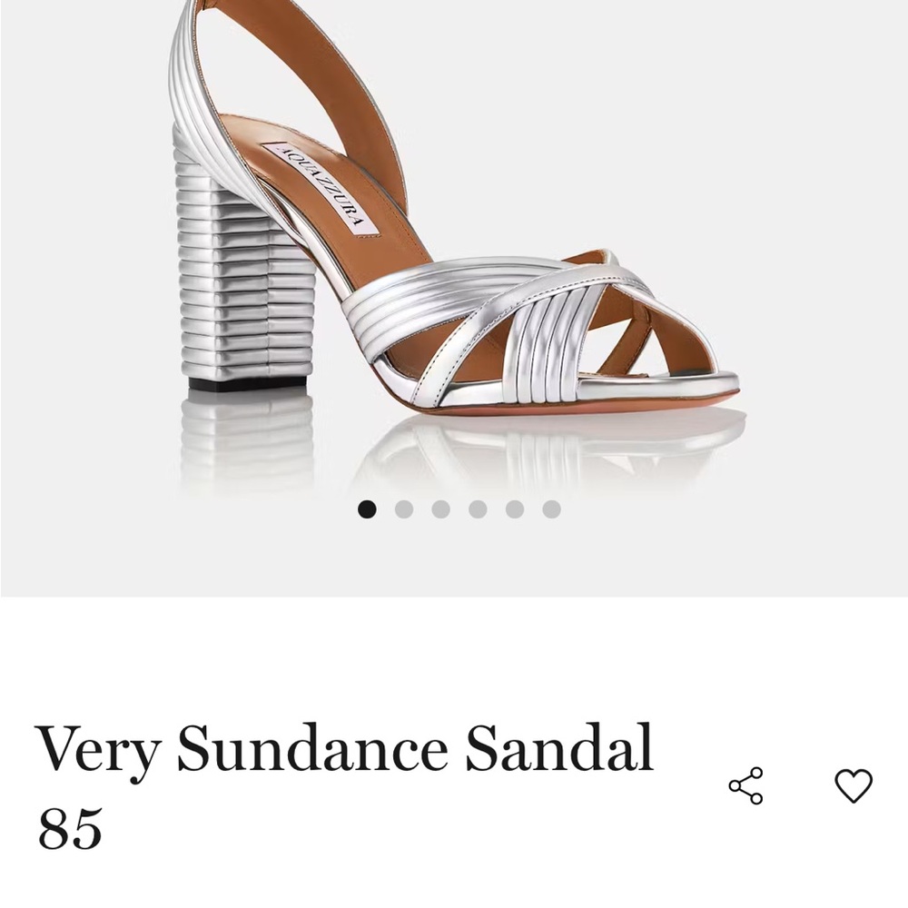 Aquazzura Silver Strappy Sandals